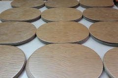 Sets de table en cuir imprimé façon lagon